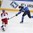 PARIS, FRANCE - MAY 8: Finland's Jesse Puljujarvi #39 takes a slapshot while Czech Republic's Jakub Jerabek #5 looks on during preliminary round action at the 2017 IIHF Ice Hockey World Championship. (Photo by Matt Zambonin/HHOF-IIHF Images)